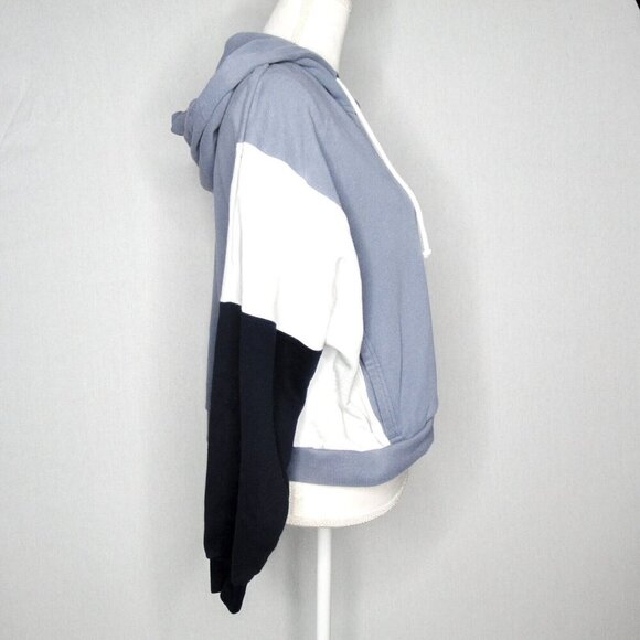 Abercrombie Women's Long Sleeve Color block Hooded Cropped Sweatshirt - Picture 4 of 6